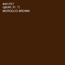 #421F07 - Morocco Brown Color Image